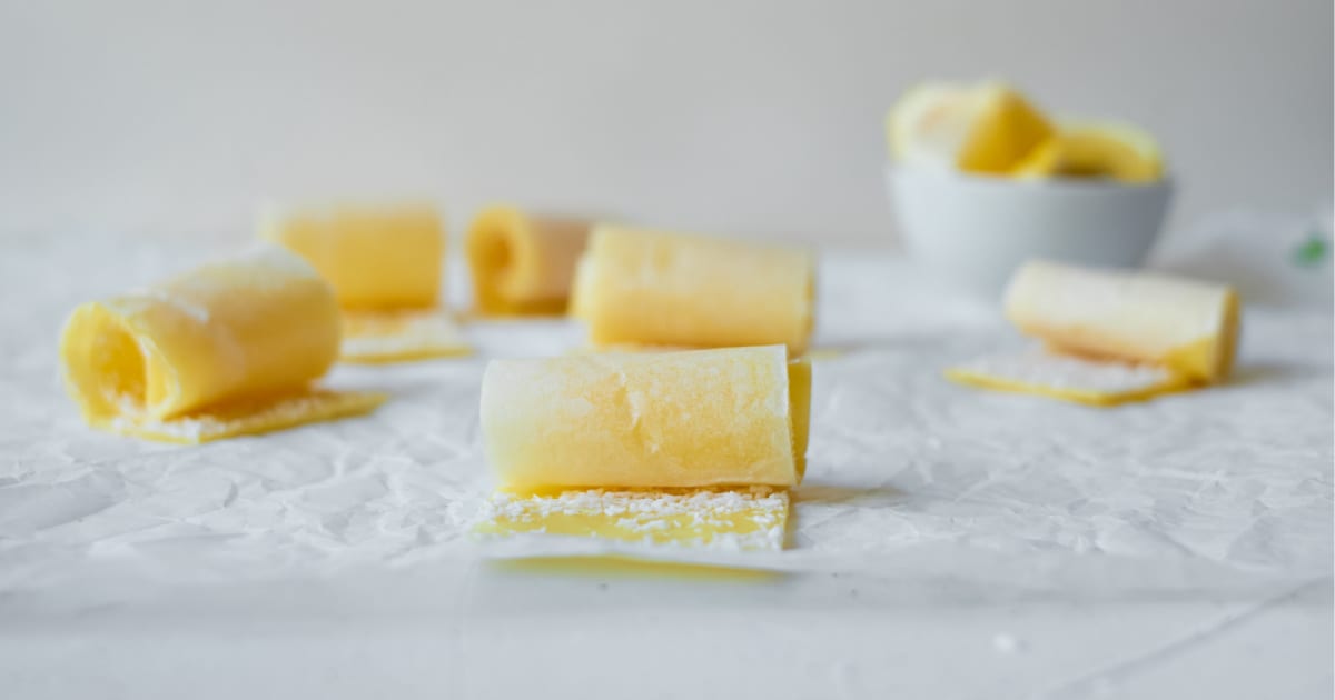 lemon coconut fruit leather