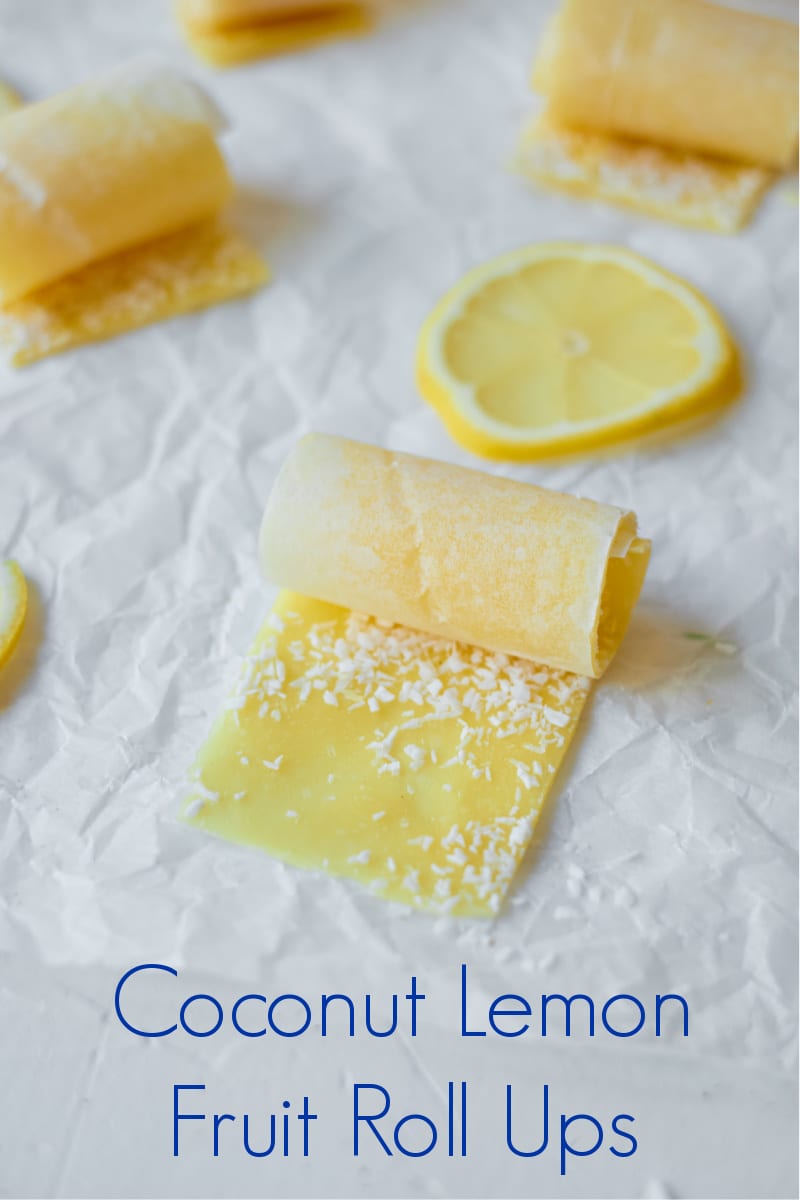 Coconut Lemon Fruit Leather Recipe #FruitLeather #FruitRollUps