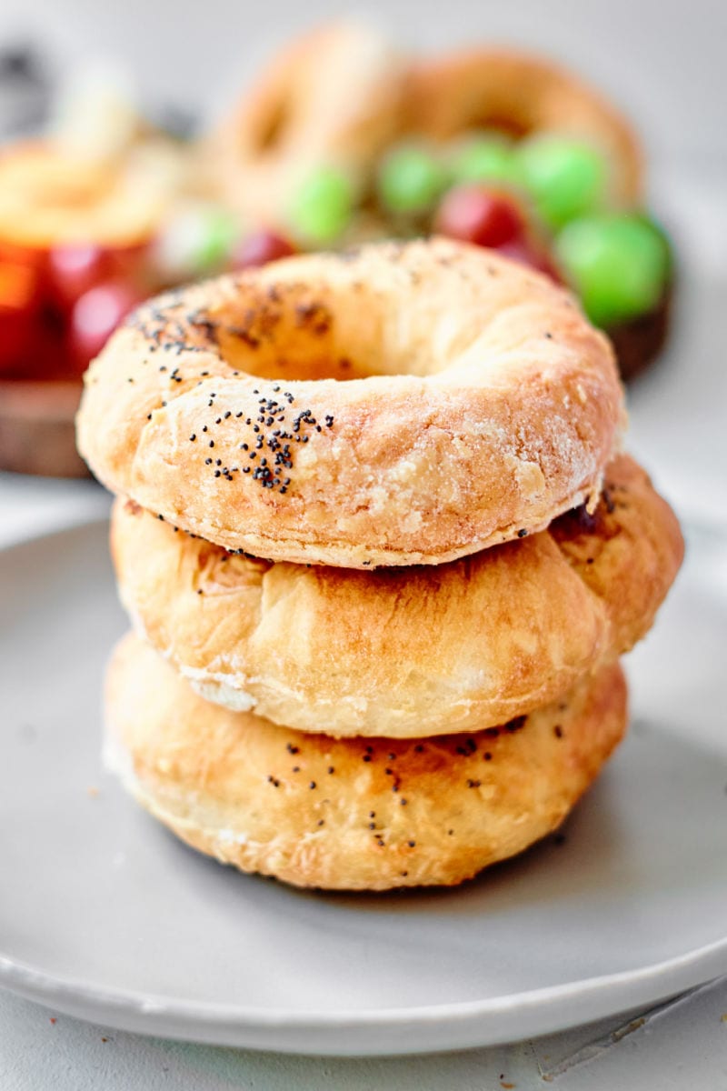 Poppy Seed Bagels Recipe for the oven or air fryer #bagel #bagels #airfryer
