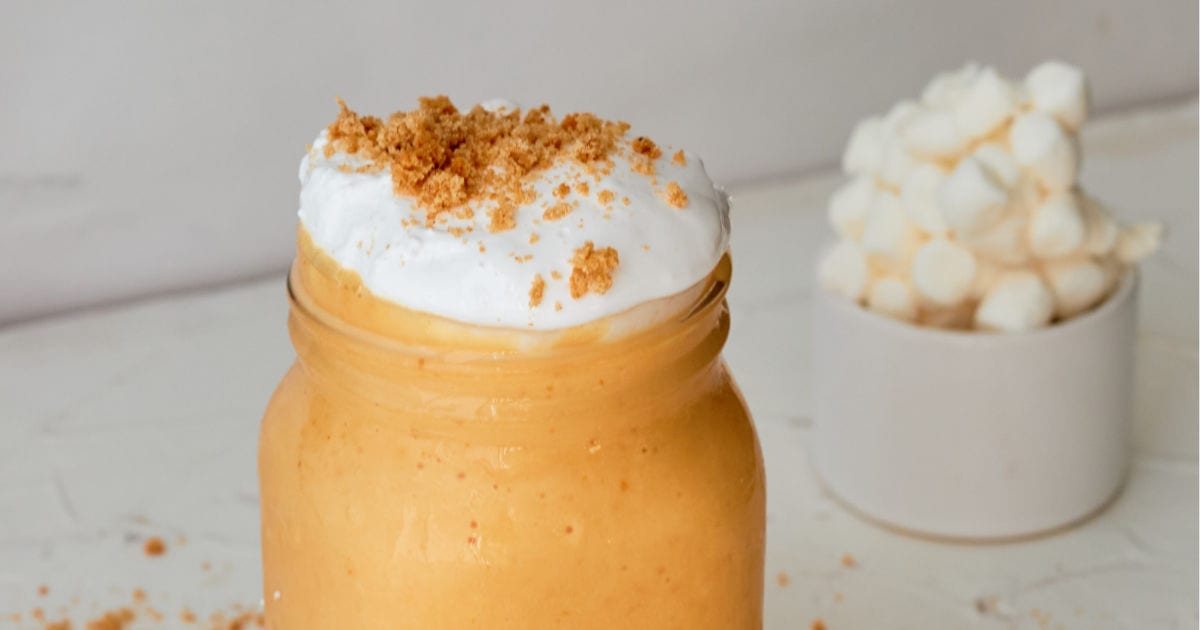 pumpkin smoothie with marshmallows