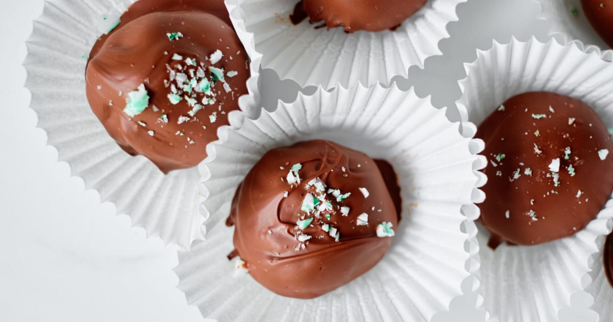 peppermint fudge truffles