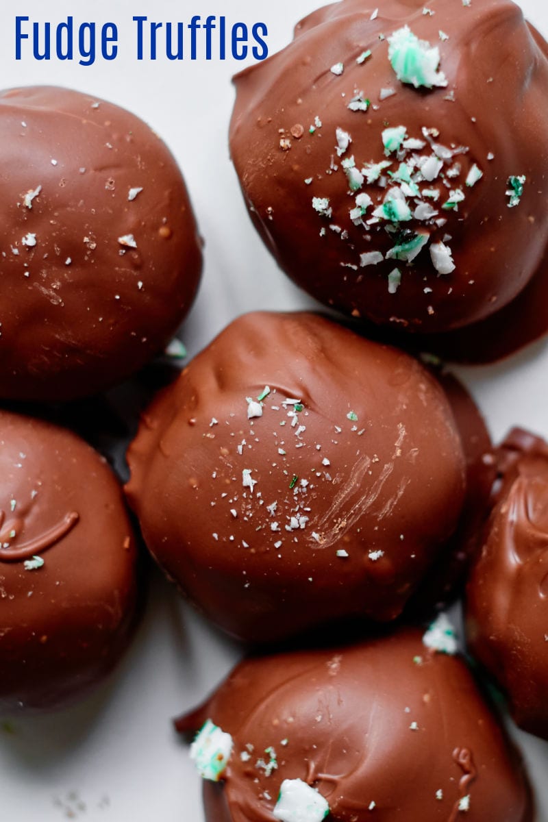 Peppermint Fudge Truffles Recipe #fudge #truffles