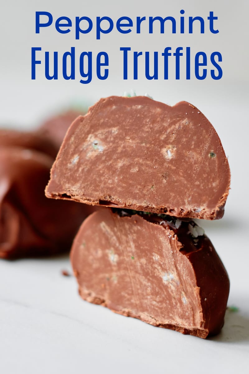 Peppermint Fudge Truffles Recipe #fudge #truffles