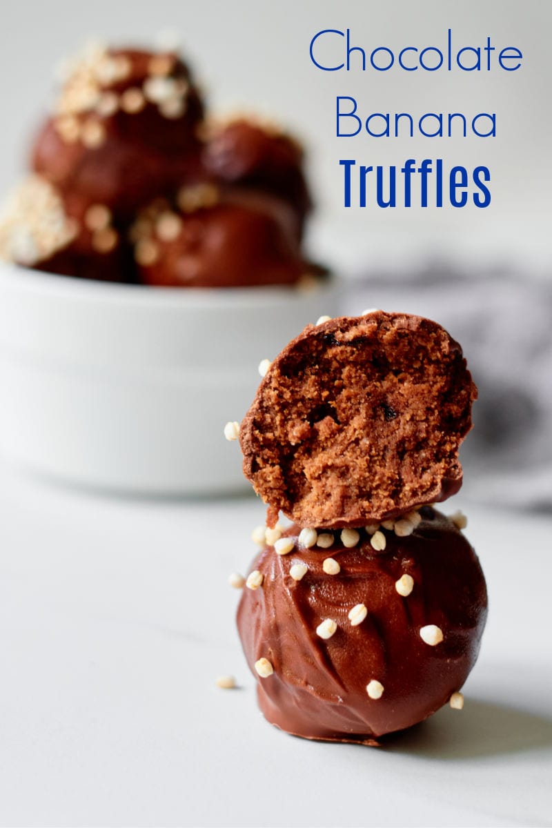 Chocolate Banana Truffles Recipe #glutenfree #truffles