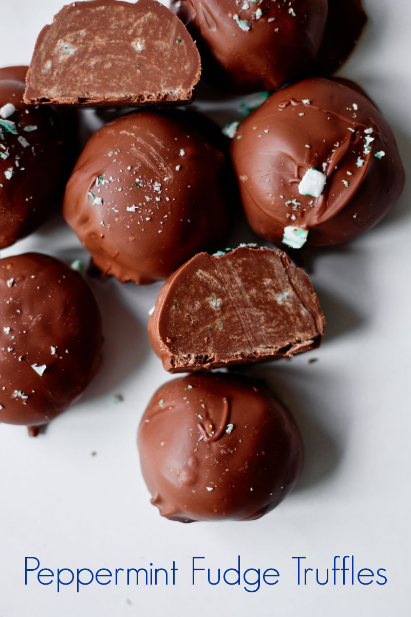 Peppermint Fudge Truffles Recipe #fudge #truffles