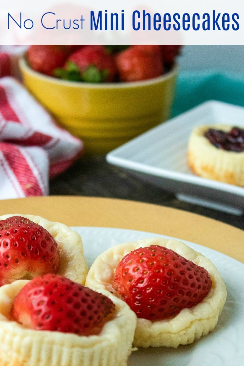 Crustless Mini Cheesecake Recipe #cheesecake #cheesecakerecipes #minicheesecake