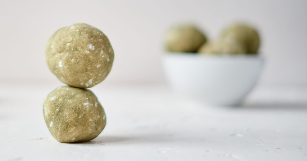 gluten free matcha coconut balls