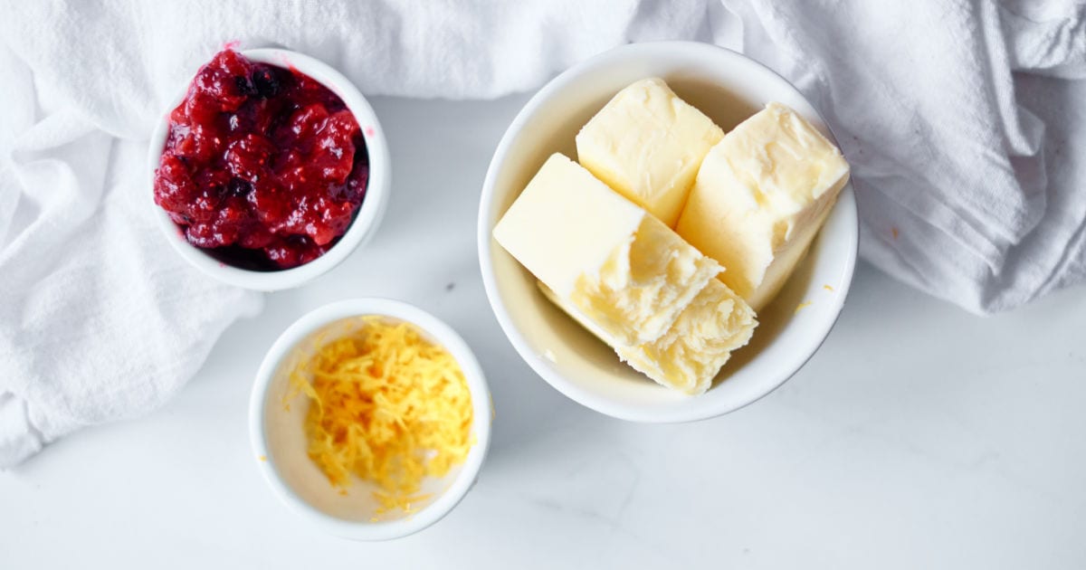 ingredients for cranberry butter