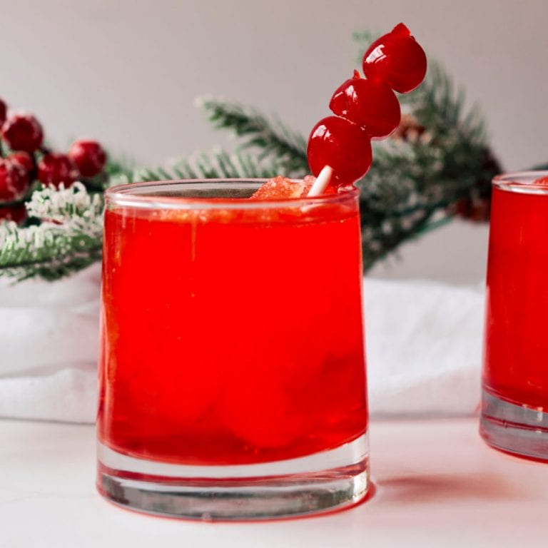 Ho Ho Holiday Cherry Slush Mocktail Recipe - Mama Likes To Cook