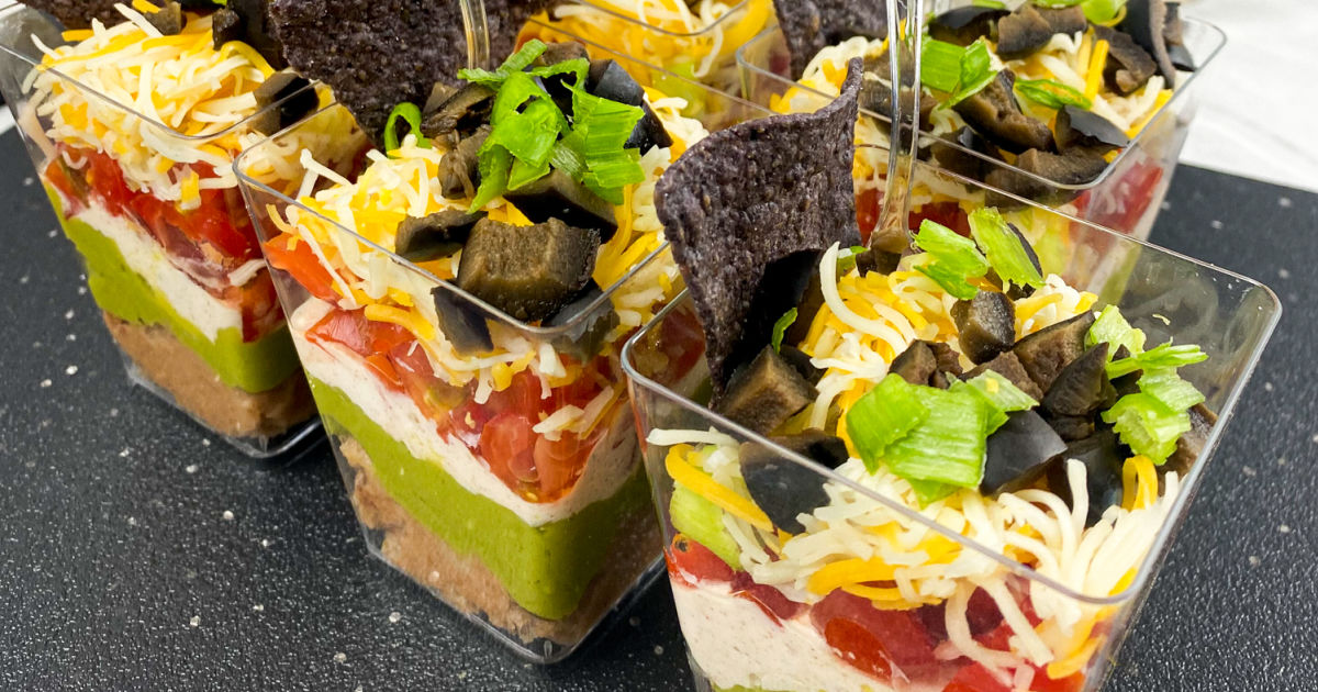 layered mexican dip snack cups