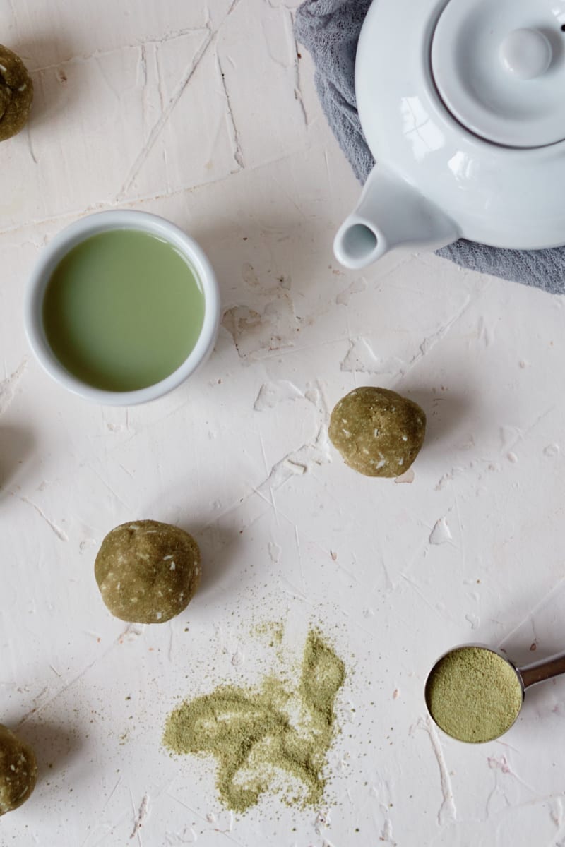 No Bake Matcha Balls Recipe