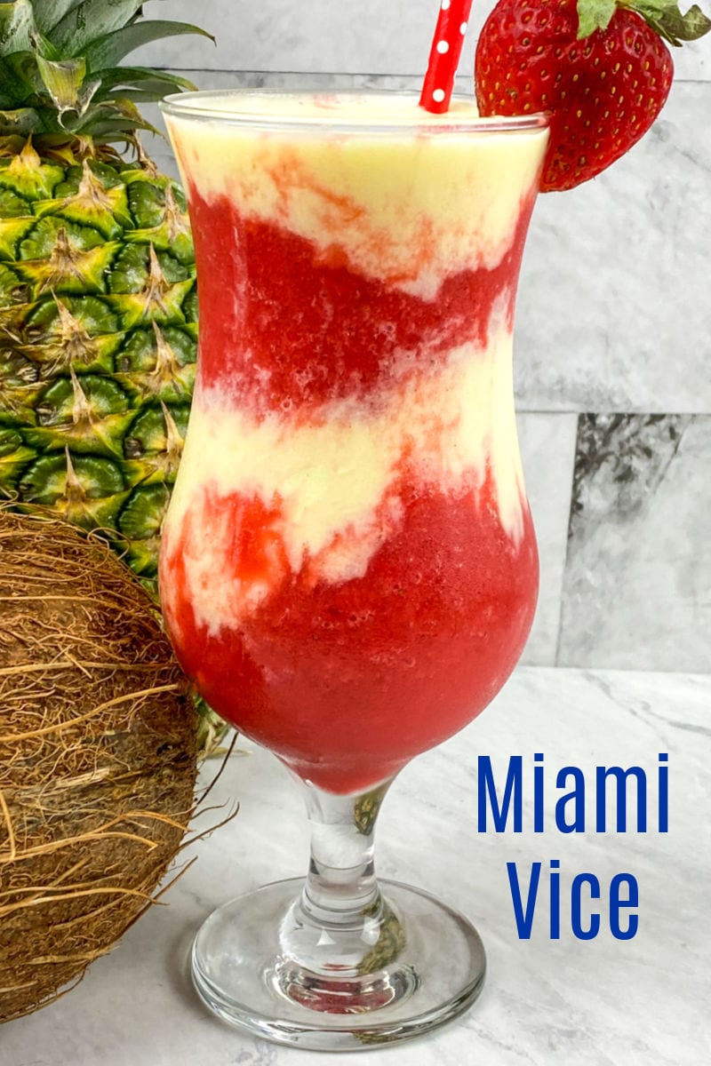 Miami Vice Frozen Drink Recipe - Mama Likes To Cook