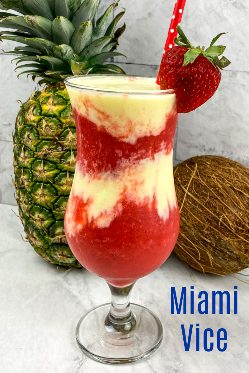 Miami Vice Frozen Drink Recipe | Mama Likes To Cook