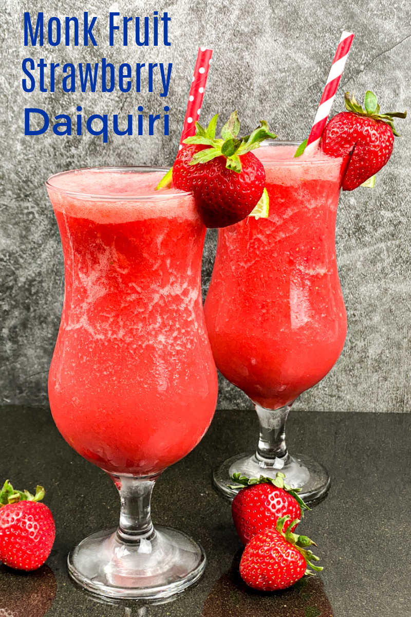 Monk Fruit Strawberry Daiquiri Recipe | Mama Likes To Cook