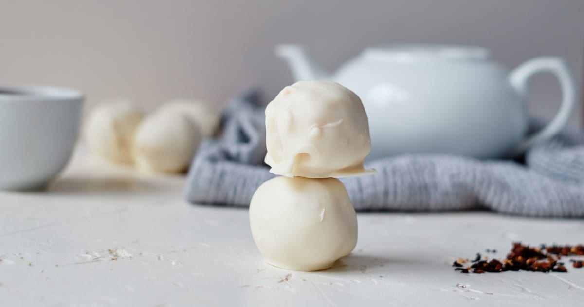 stack of earl grey tea truffles