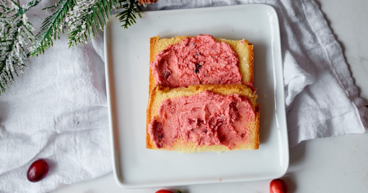 toast with cranberry butter