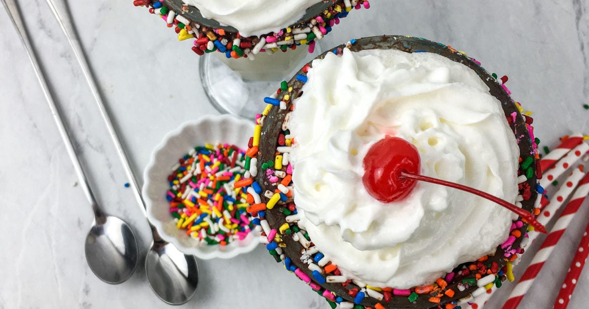 confetti birthday milkshake