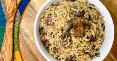 vegan instant pot mushroom rice