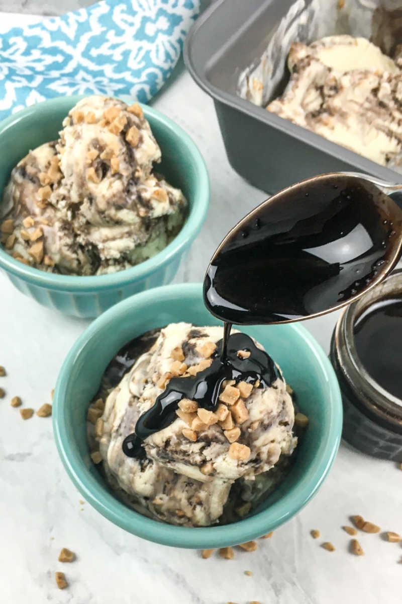 It's easy to make a homemade decadent frozen dessert, when you follow my simple no churn toffee ice cream recipe. 