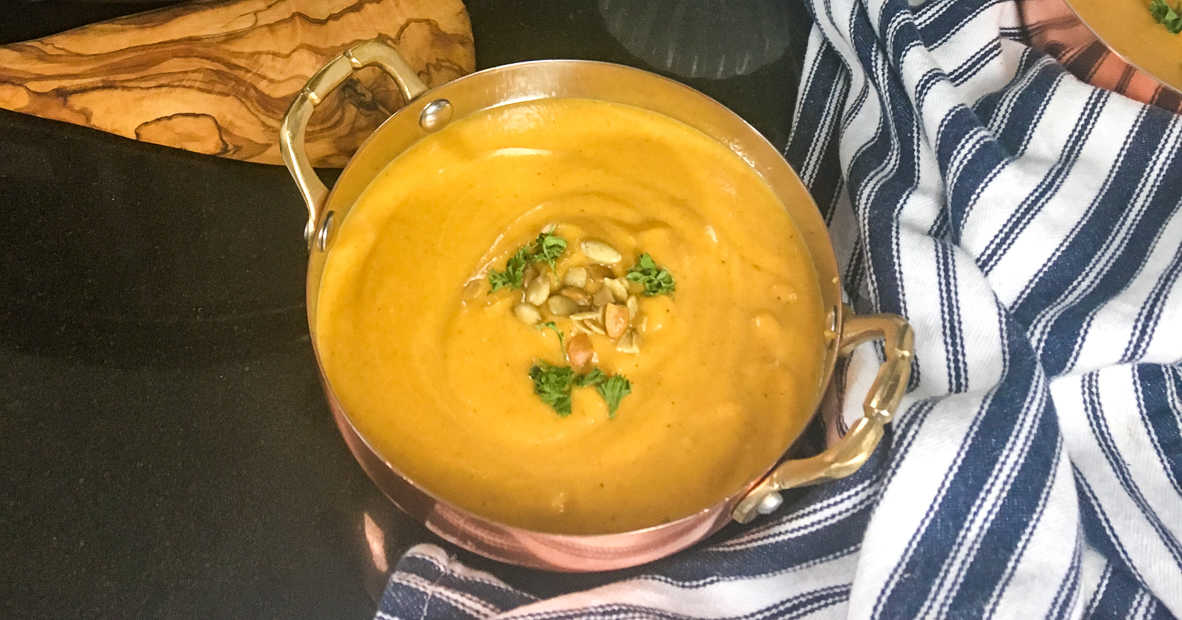 slow cooker butternut soup