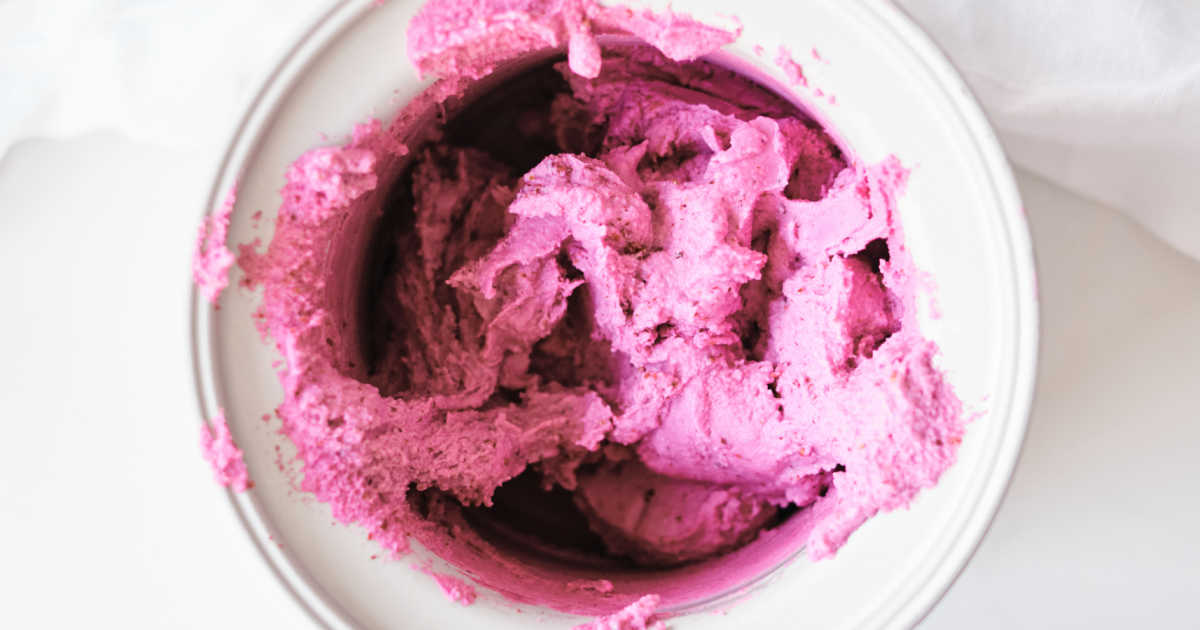ice cream maker blackberry frozen yogurt.