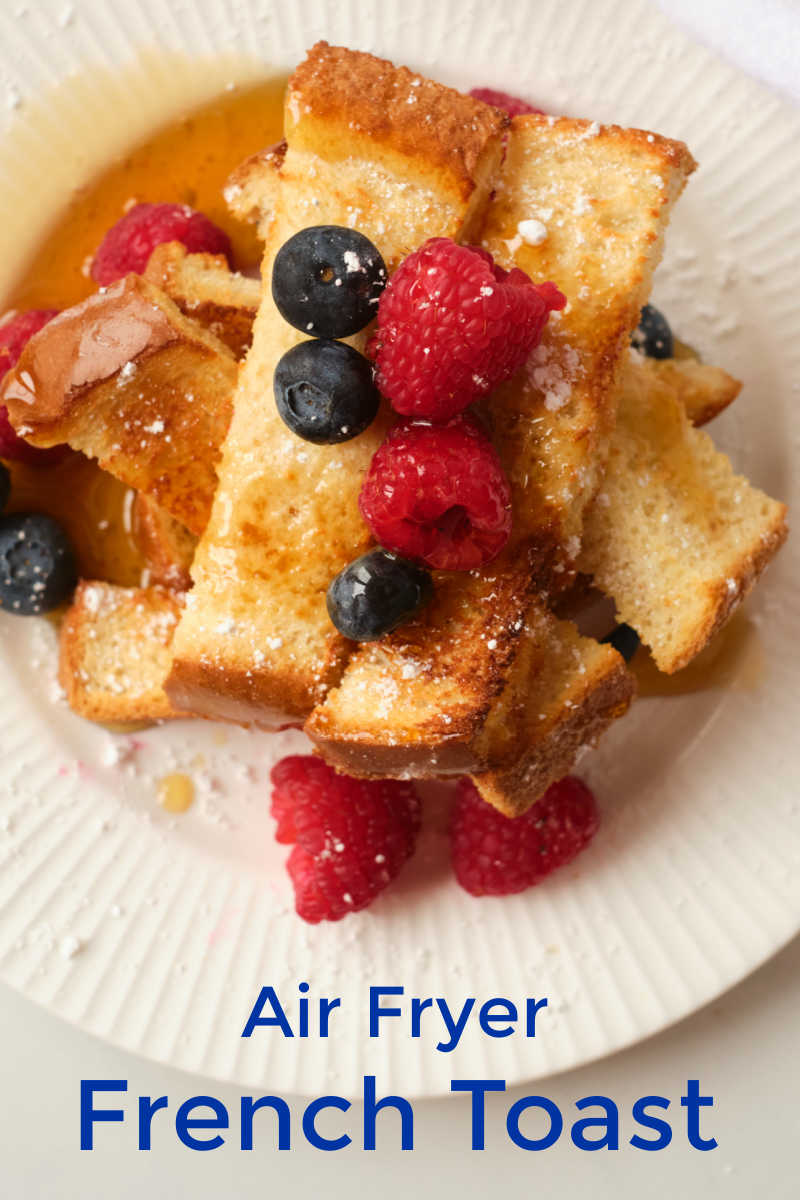 Surprise your family with a satisfying homemade breakfast, when you use my maple air fryer egg-free French toast sticks recipe.