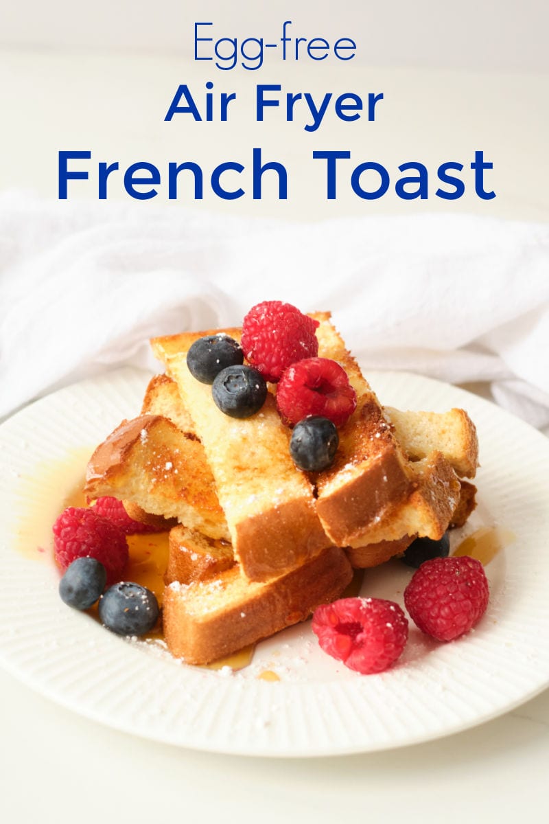 Surprise your family with a satisfying homemade breakfast, when you use my maple air fryer egg-free French toast sticks recipe.