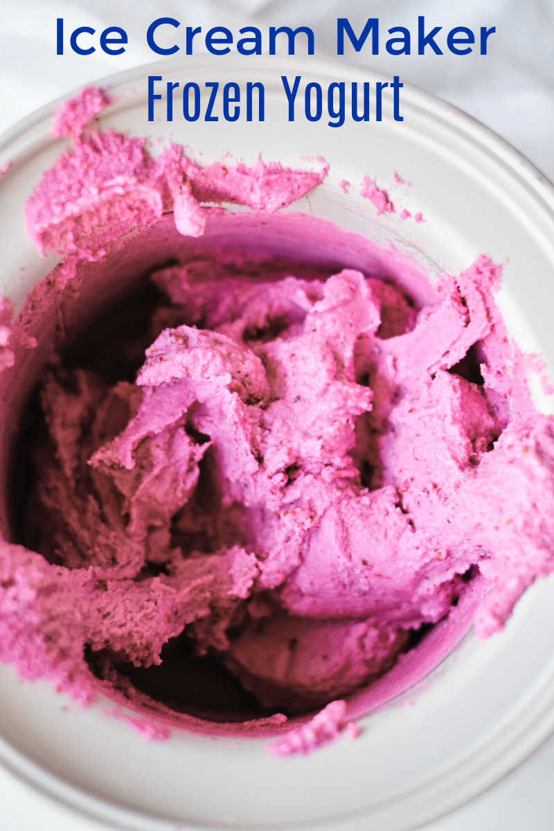 There are only two ingredients in this easy blackberry frozen yogurt recipe, but it is absolutely delicious when made in an ice cream maker. 