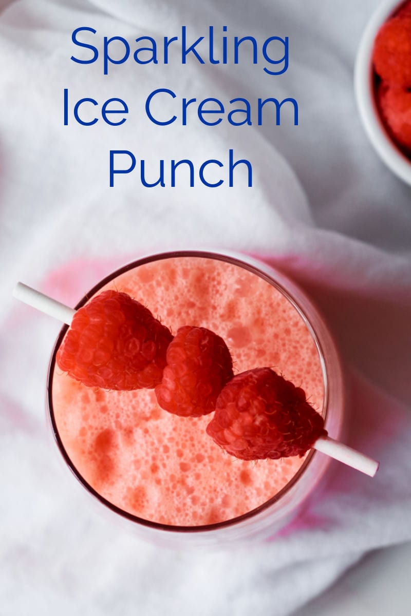 Enjoy this pretty raspberry sparkling ice cream punch, when need a treat or to celebrate Christmas, Valentine's Day or a birthday. 