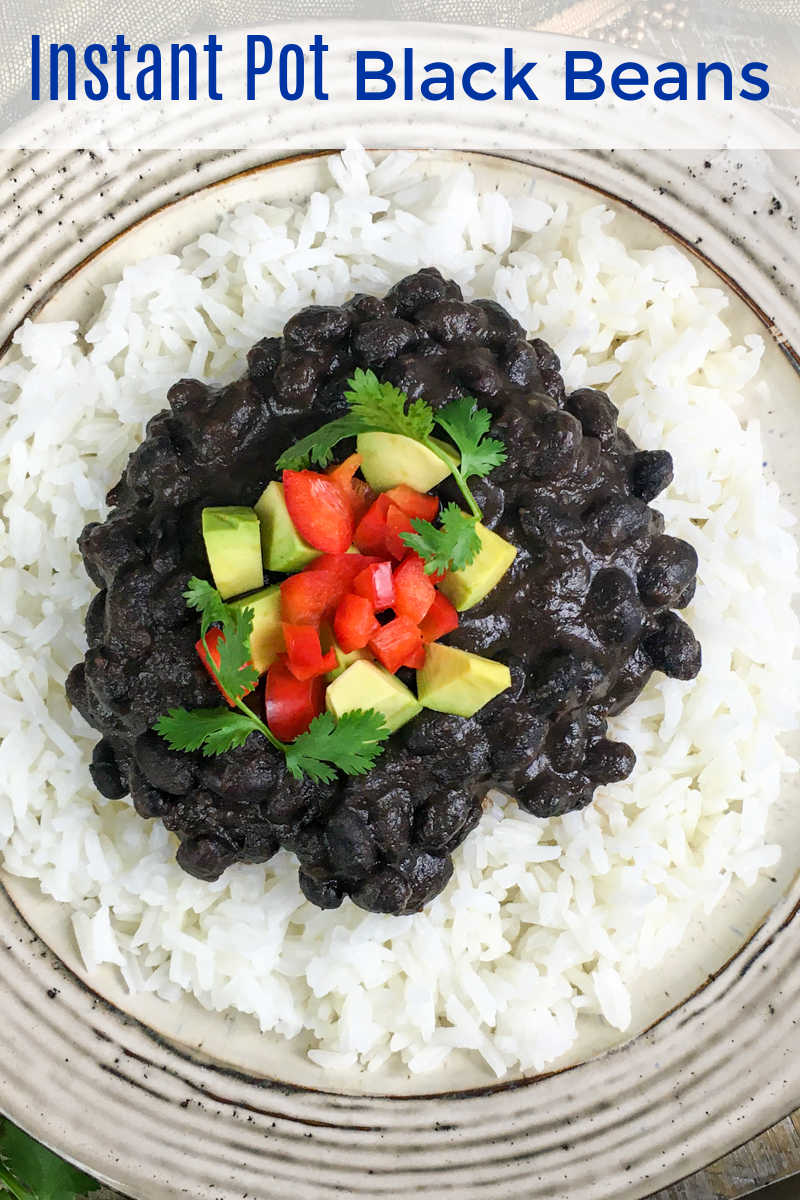 Make my Instant Pot black beans and rice, when you want a satisfying vegan dish inspired by the flavors of Cuba.