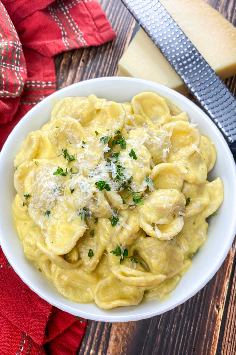 Make this delicious rich and creamy mascarpone butternut squash pasta sauce, when you want a hearty, satisfying meal. 