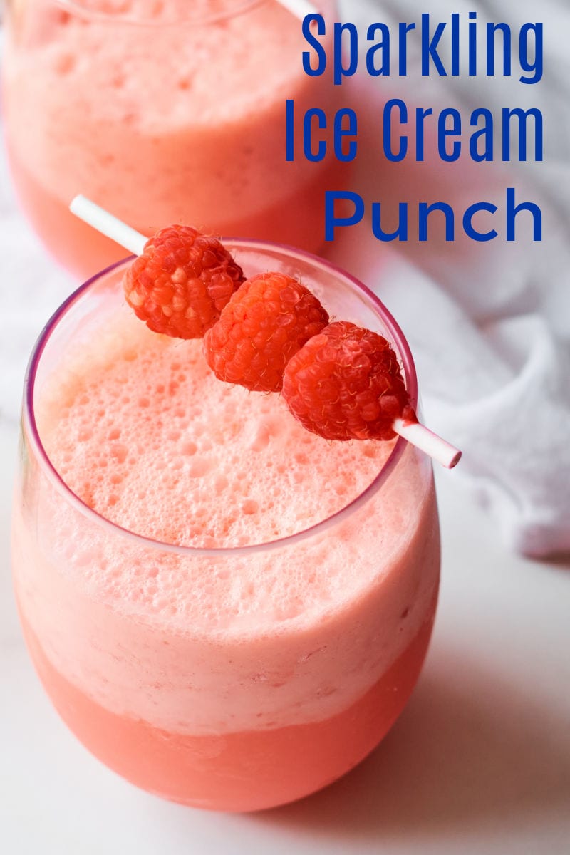 Enjoy this pretty raspberry sparkling ice cream punch, when need a treat or to celebrate Christmas, Valentine's Day or a birthday. 