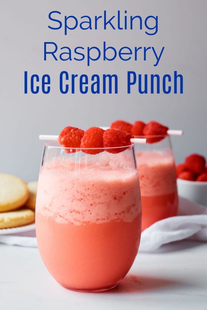 Raspberry Sparkling Ice Cream Punch Recipe Mama Likes To Cook