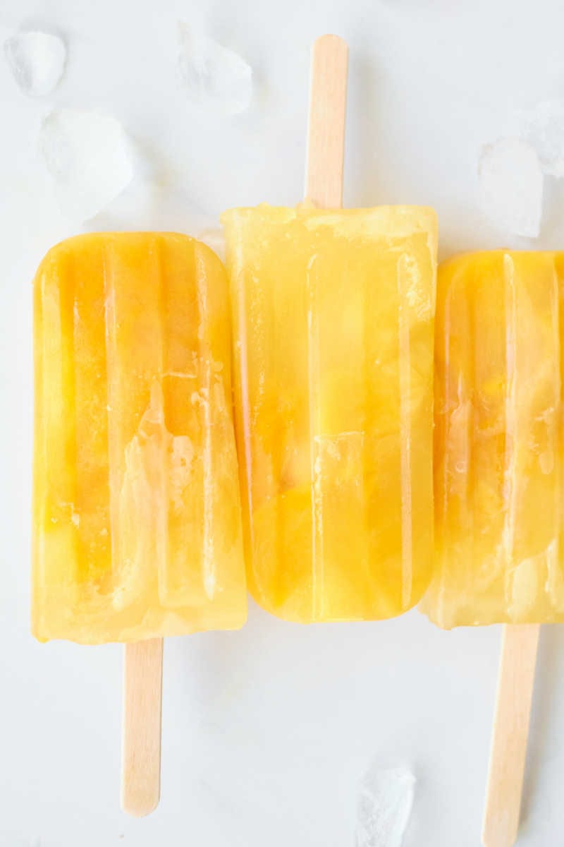 These mango popsicles with chunks of fruit are easy to make with fresh or canned mango, so you will want to make them often. 