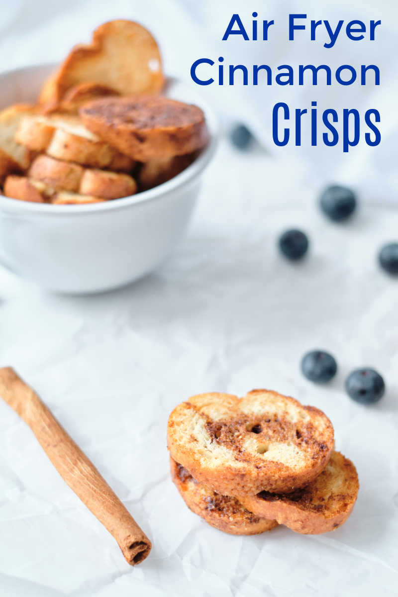 When you have leftover bread, you can easily make delicious cinnamon sugar air fryer baguette crisps for a treat. 