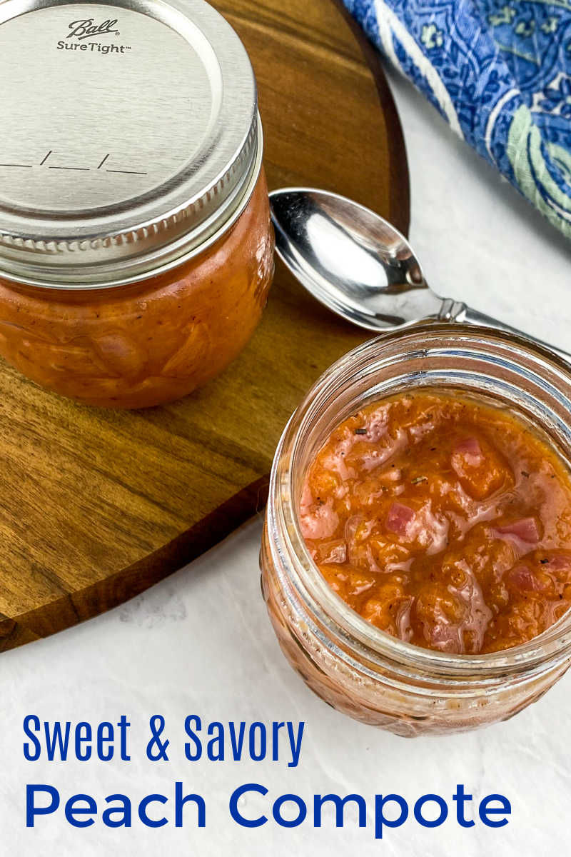 This quick and easy fresh peach compote is both sweet and savory, so you will enjoy each delicious drop of this fruit condiment. 