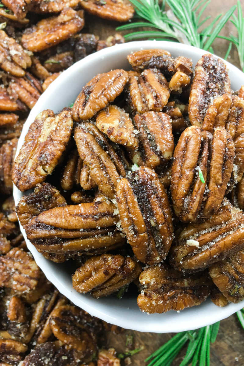 You are in for a sweet and spicy treat, when you snack on these delicious maple roasted sweet hatch chile pecans. 