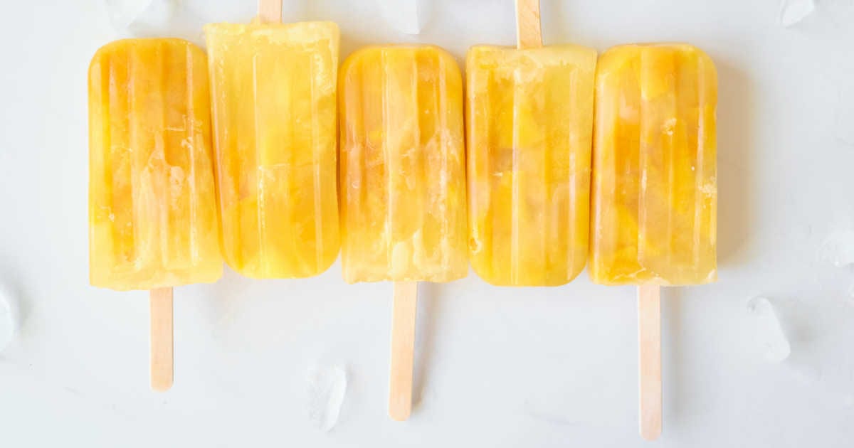 row of mango popsicles.