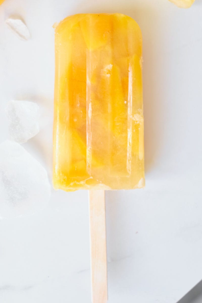 These mango popsicles with chunks of fruit are easy to make with fresh or canned mango, so you will want to make them often. 