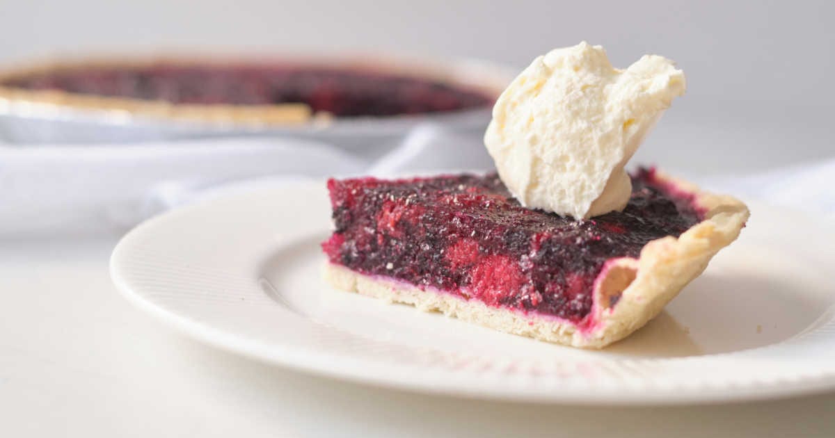 slice of jello pie with whipped cream.