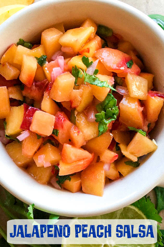 Add a burst of fresh fruit flavor to your snacks and meals, when you make this beautiful and delicious jalapeno peach salsa.