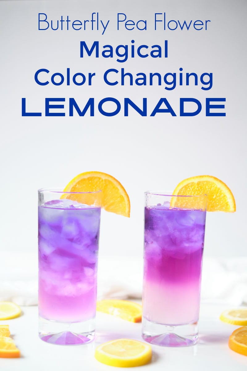 Sparkling Butterfly Pea Flower Tea Lemonade - Cooking with a Wallflower