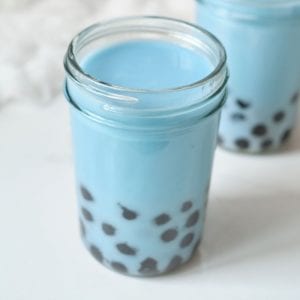 Butterfly Blue Boba Milk Tea Recipe - Mama Likes To Cook