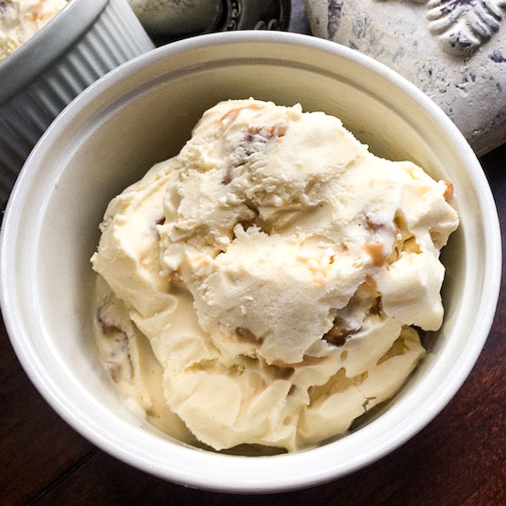 salted caramel ice cream bowl.