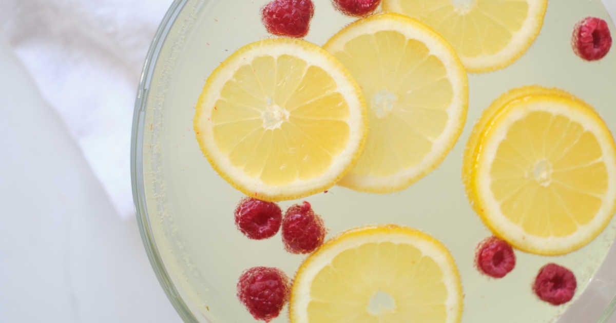 lemonade punch in bowl.