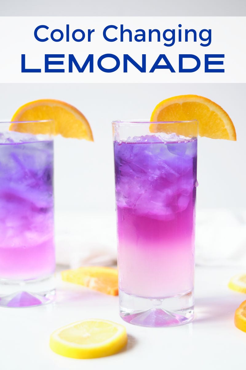 Simple Colour-Changing Magic Lemonade (Blue-Purple) - Alphafoodie