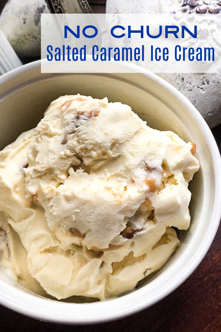 Enjoy a bowl of salted caramel no churn ice cream, when you want a decadent homemade treat that is easy to make. 