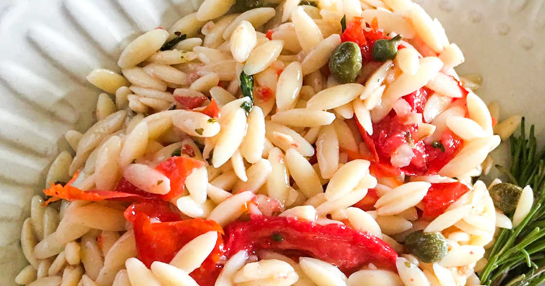 mediterranean orzo pasta salad.