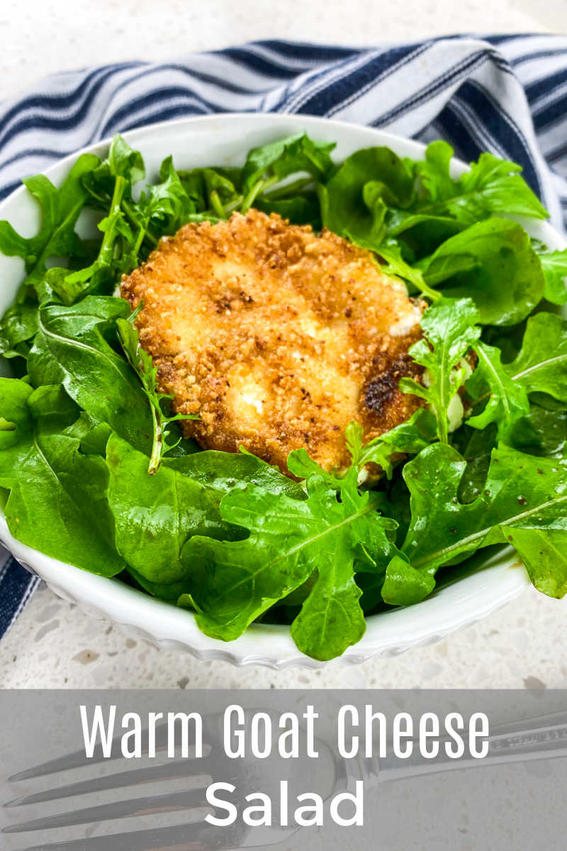 Enjoy this beautiful panko fried goat cheese salad, when you want a satisfying side dish or entre that is bursting with flavor. 