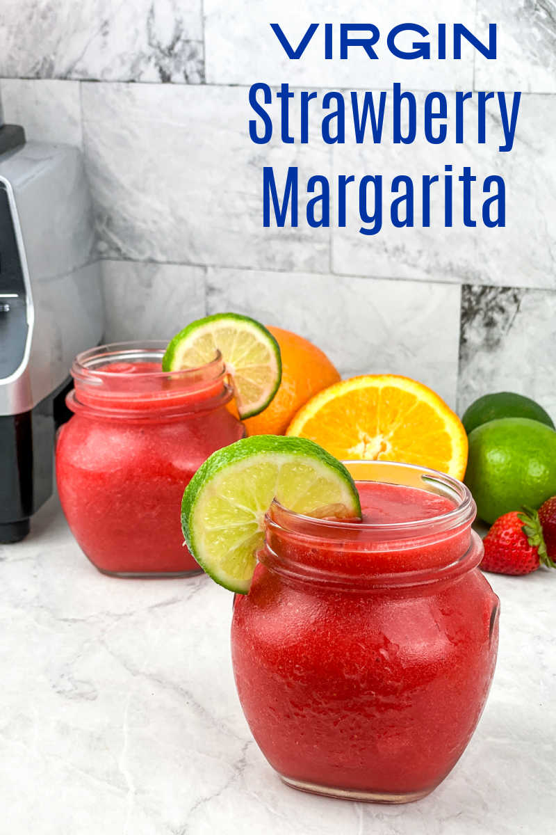 This virgin strawberry frozen margarita recipe is deliciously refreshing for the whole family, since it doesn't contain alcohol.